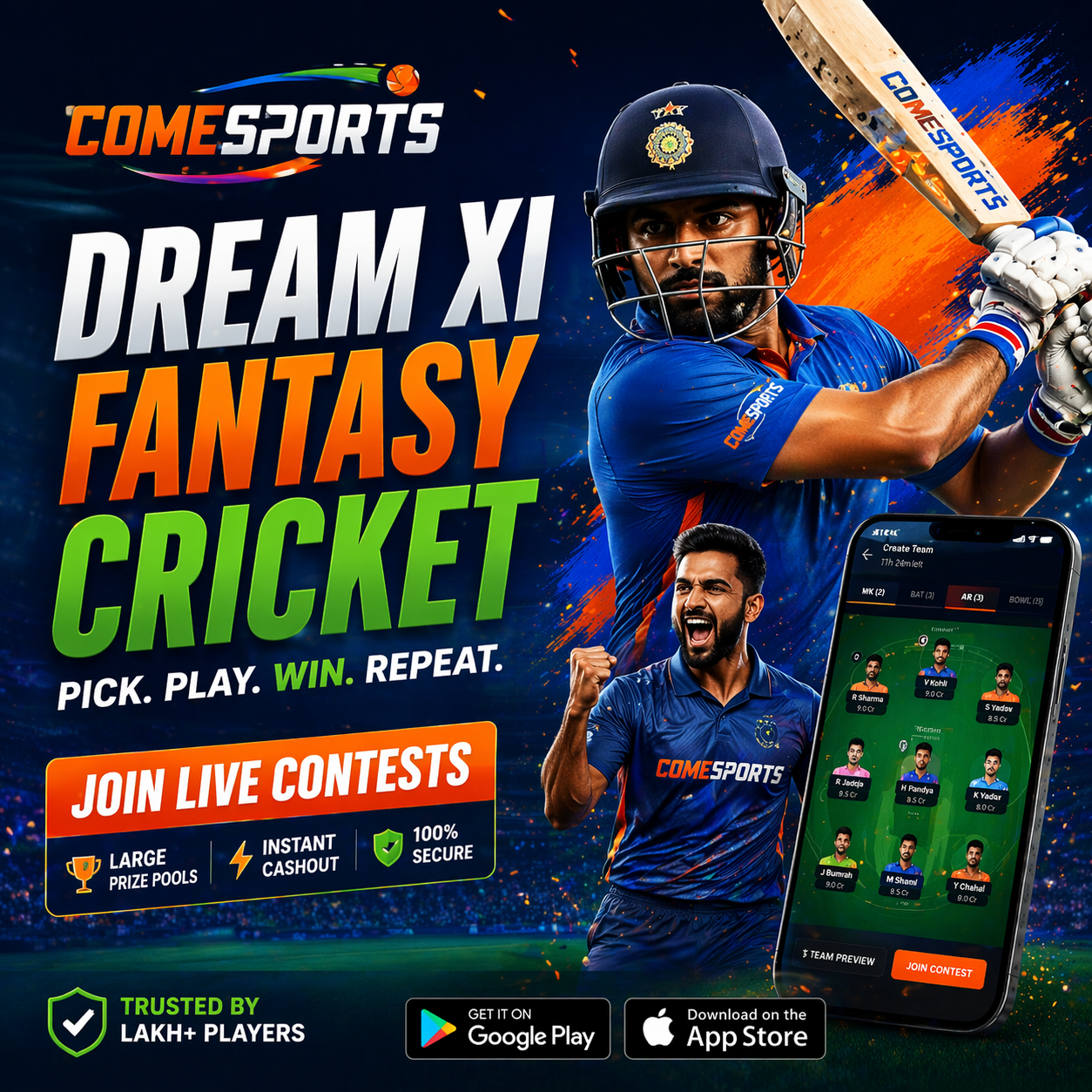 indiasfantasy11 fantasy cricket contest selection