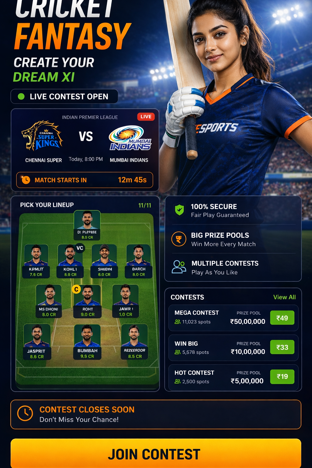 indiasfantasy11 matchday team picks